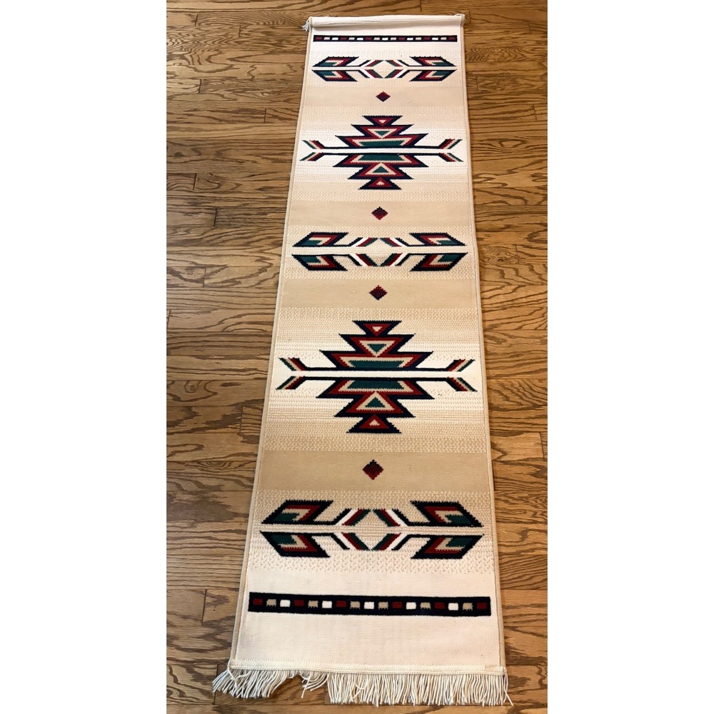 Cape Craftsmen Southwestern Runner Rug 2x8 Adobe Geometric Made USA 512 4031
